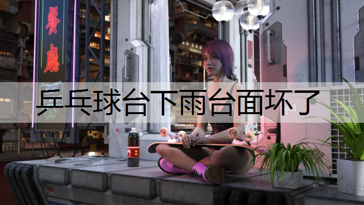 乒乓球台下雨台面坏了
